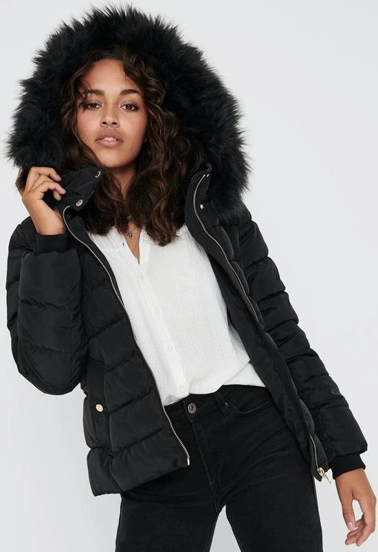 ONLY ONLCAMILLA QUILTED FURHOOD JACKET CC OTW Dames Jas - Maat L 7 ONLY ONLCAMILLA QUILTED FURHOOD JACKET CC OTW Dames Jas - Maat L - Afbeelding 7
