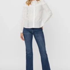 Vero Moda VMNORA L/S SHIRT NOOS Dames Blouse - Maat S -Dameskleding Verkoop 550x802 4