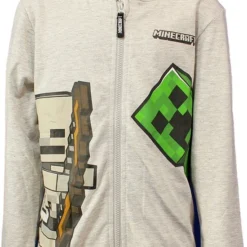 POPMERCH Minecraft Skeleton And Creeper Mob Kids Hoodie Vest - Officiële Merchandise