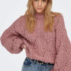 Only Trui Onljane L/s Structure Pullover Knt 15269294 Dusty Rose Dames Maat - L -Dameskleding Verkoop 550x804 8