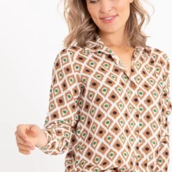 Beige Blouse Van Je M'appelle - Dames - Maat 2XL - 1 Maat Beschikbaar -Dameskleding Verkoop 550x805