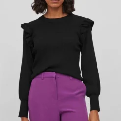 Vila Trui Vineira L/s Knit Top/3/lr 14083682 Black Dames Maat - M 10 Vila Trui Vineira L/s Knit Top/3/lr 14083682 Black Dames Maat - M -Dameskleding Verkoop 550x808 1