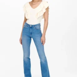 ONLY ONLWAUW LIFE HW SK FLARE BJ759 NOOS Dames Jeans - Maat XL -Dameskleding Verkoop 550x808 4