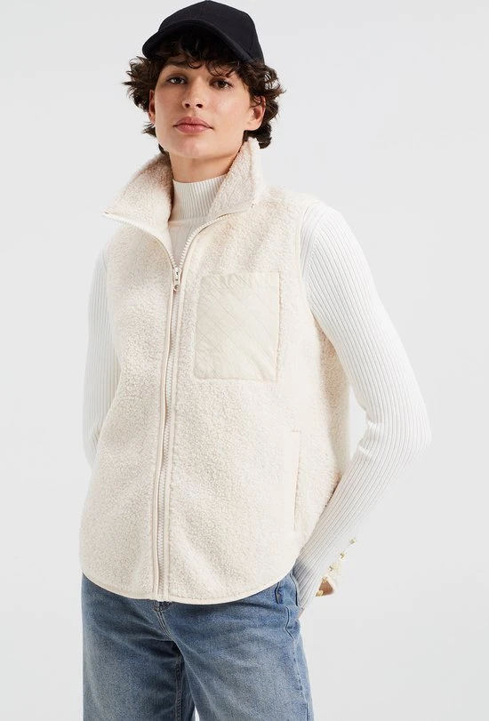 WE Fashion Dames Mouwloos Teddy Vest 7 WE Fashion Dames Mouwloos Teddy Vest - Afbeelding 7