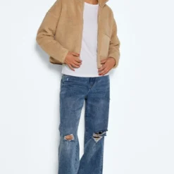 NOISY MAY NMKIAN L/S TEDDY JACKET S* Dames Jas - Maat S -Dameskleding Verkoop 550x813 4