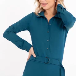 Blauwe Jumpsuit Van Je M'appelle - Dames - Travelstof - Maat L - 3 Maten Beschikbaar -Dameskleding Verkoop 550x814 8