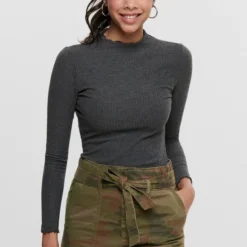 ONLY ONLEMMA L/S HIGH NECK TOP NOOS JRS Dames T-shirt - Maat M -Dameskleding Verkoop 550x815 1