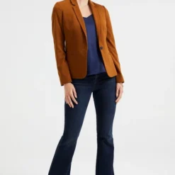 WE Fashion Dames Getailleerde Jersey Stretch Blazer -Dameskleding Verkoop 550x815 4