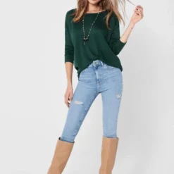 ONLY ONLELCOS 4/5 SOLID TOP JRS Dames T-shirt - Maat M -Dameskleding Verkoop 550x816 14