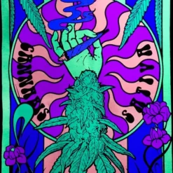 Fox Originals Neon Met Blacklight Cannabis Shirt Heren & Dames Katoen Zwart Black Maat M -Dameskleding Verkoop 550x819