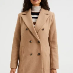 WE Fashion Dames Double-breasted Jas Van Wolmix