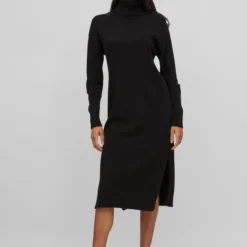 VILA VIRIL ROLL NECK L/S MIDI DRESS - NOOS Dames Jurk - Maat S -Dameskleding Verkoop 550x820 2