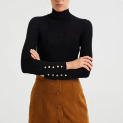 WE Fashion Dames Coltrui Met Ribstructuur