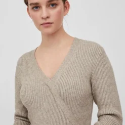 VILA VIRIL WRAP L/S KNIT DRESS - NOOS Dames Jurk - Maat XL -Dameskleding Verkoop 550x822 16