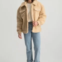 Colourful Rebel Vany Teddy Jas Beige Dames - Polyester - S -Dameskleding Verkoop 550x823 15