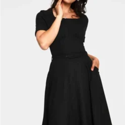 Voodoo Vixen Korte Jurk -M- Lucia Black Zwart