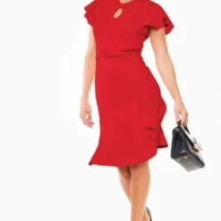 Voodoo Vixen Korte Jurk -XL- Nessy Rood