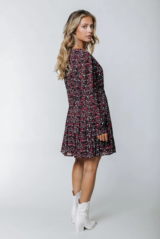 Colourful Rebel Olsa Flower Jurk Rood Dames - A-lijn - Viscose - L 2 Colourful Rebel Olsa Flower Jurk Rood Dames - A-lijn - Viscose - L - Afbeelding 2