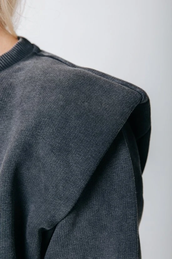 Colourful Rebel La Bohème Trui Grijs Dames - Loose Fit - Katoen - S 3 Colourful Rebel La Bohème Trui Grijs Dames - Loose Fit - Katoen - S - Afbeelding 3