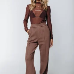 Colourful Rebel Jiby Broek Bruin Dames - Polyester - L