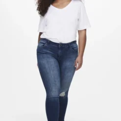 ONLY CARMAKOMA CARWILLY REG SKINNY ANK JEANS MBD NOOS Dames Jeans - Maat 44 -Dameskleding Verkoop 550x824 75
