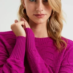 WE Fashion Dames Gebreide Trui Met Opengewerkt Dessin 11 WE Fashion Dames Gebreide Trui Met Opengewerkt Dessin -Dameskleding Verkoop 550x825 115