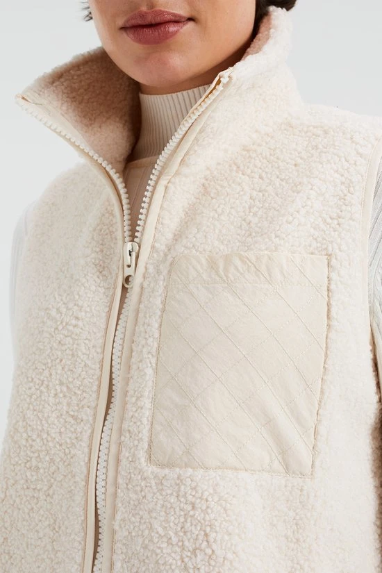 WE Fashion Dames Mouwloos Teddy Vest 4 WE Fashion Dames Mouwloos Teddy Vest - Afbeelding 4