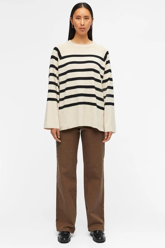 Object Ester Ls Knit Top Truien & Vesten - Beige 5 Object Ester Ls Knit Top Truien & Vesten - Beige - Afbeelding 5