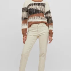 VILA VIYOKO O-NECK L/S KNIT TOP Dames Trui - Maat S -Dameskleding Verkoop 550x825 186