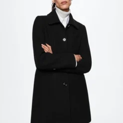 Mango Jas Wollen Jas Met Knopen 37005556 99 Dames Maat - XXL