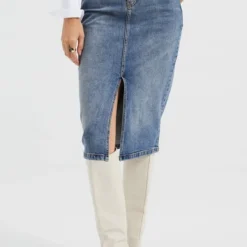 WE Fashion Denim Rok Met Split 10 WE Fashion Denim Rok Met Split -Dameskleding Verkoop 550x825 219