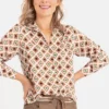 Beige Blouse Van Je M'appelle - Dames - Maat 2XL - 1 Maat Beschikbaar