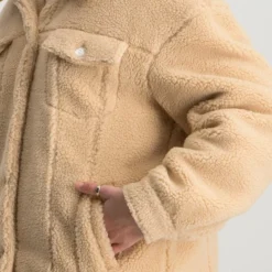 Colourful Rebel Vany Teddy Jas Beige Dames - Polyester - S -Dameskleding Verkoop 550x825 239