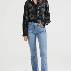 WE Fashion Dames Blouse Met Dessin En Ruches -Dameskleding Verkoop 550x825