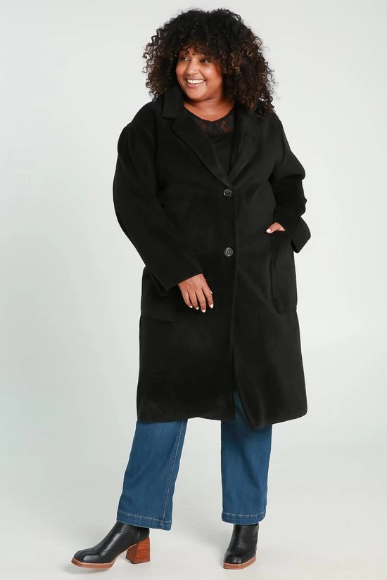 Paprika Lange, Effen Mantel Met Grote Zakken 5 Paprika Lange, Effen Mantel Met Grote Zakken - Afbeelding 5