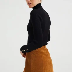 WE Fashion Dames Coltrui Met Ribstructuur -Dameskleding Verkoop 550x825 289