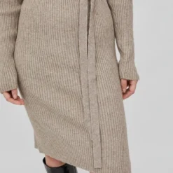 VILA VIRIL WRAP L/S KNIT DRESS - NOOS Dames Jurk - Maat XL -Dameskleding Verkoop 550x825 363