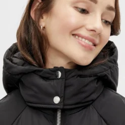 Pieces PCFELICITY LONG PUFFER JACKET Dames Jas Black - Maat L -Dameskleding Verkoop 550x825 375