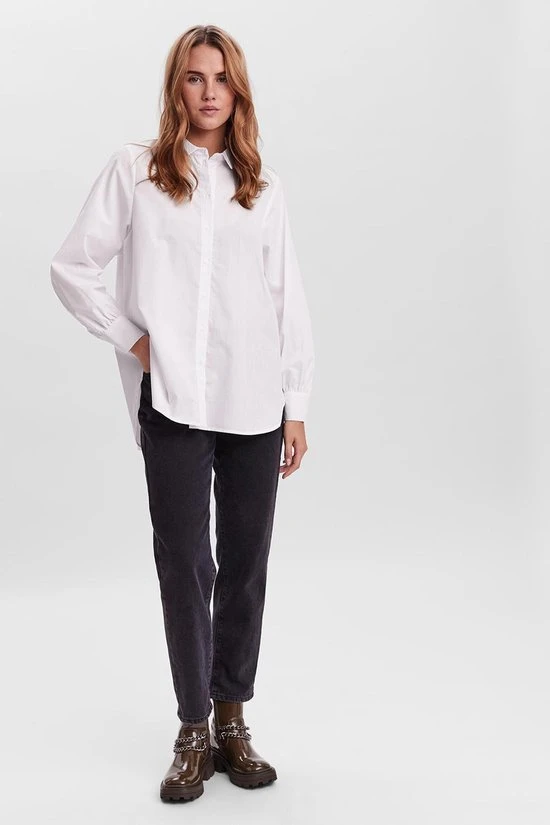 VERO MODA VMELLA L/S BASIC SHIRT NOOS Dames Blouse - Maat L 4 VERO MODA VMELLA L/S BASIC SHIRT NOOS Dames Blouse - Maat L - Afbeelding 4