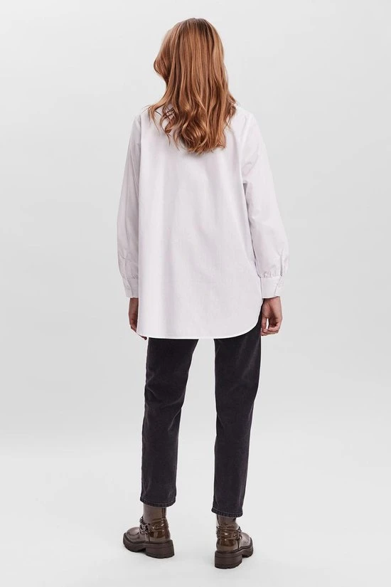 VERO MODA VMELLA L/S BASIC SHIRT NOOS Dames Blouse - Maat L 6 VERO MODA VMELLA L/S BASIC SHIRT NOOS Dames Blouse - Maat L - Afbeelding 6
