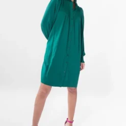 Sissy Boy Sissy-Boy - Groene Jurk Met Knopen