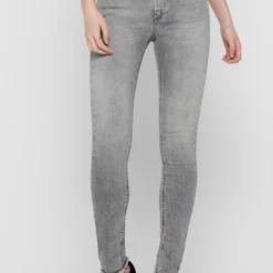 Only Jeans Onlblush Mid Sk Ank Raw Jns Rea0918 15188520 Grey Demin Dames Maat - W26 X L34 -Dameskleding Verkoop 550x825 493