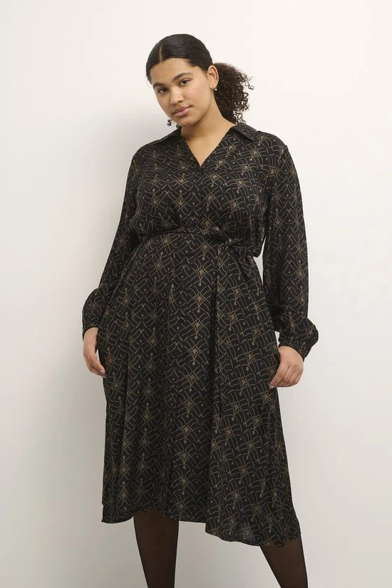 Kaffe Curve KCmirana Dress Dames Jurk - Maat 50 5 Kaffe Curve KCmirana Dress Dames Jurk - Maat 50 - Afbeelding 5