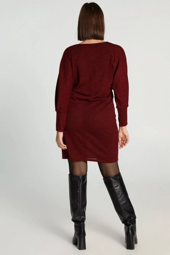 Cassis Korte, Gebreide Jurktrui Met Kreukeffect 7 Cassis Korte, Gebreide Jurktrui Met Kreukeffect - Afbeelding 7