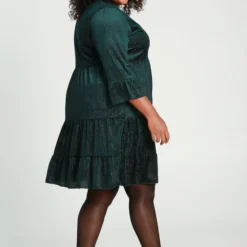 Paprika Korte, Fluwelen Jurk Met Lurex -Dameskleding Verkoop 550x825 550