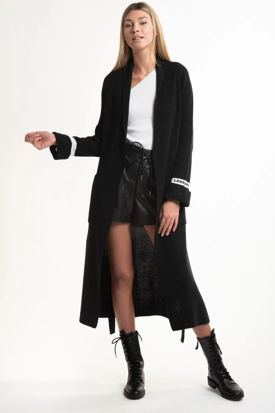 Merkloos Lang Vest Met Riem - Zwarte Lang Vest SOFT TOUCH - Maat M/L 1 Merkloos Lang Vest Met Riem - Zwarte Lang Vest SOFT TOUCH - Maat M/L