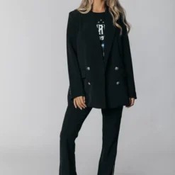 Colourful Rebel Rikki Lion Double Breasted Boyfriend Blazer - Maat L