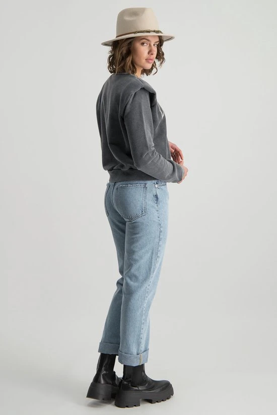 Colourful Rebel La Bohème Trui Grijs Dames - Loose Fit - Katoen - S 7 Colourful Rebel La Bohème Trui Grijs Dames - Loose Fit - Katoen - S - Afbeelding 7