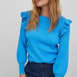 VILA VINEIRA L/S KNIT TOP/3/LR Dames Trui - Maat M -Dameskleding Verkoop 550x825 70