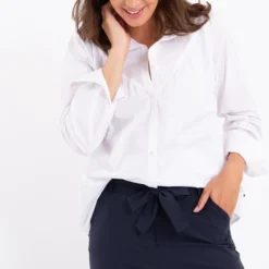 Blauwe Broek/Pantalon Van Je M'appelle - Dames - Travelstof - Maat S - 10 Maten Beschikbaar -Dameskleding Verkoop 550x826 19